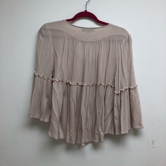 Beige Flowy Top - Picture 2 of 4